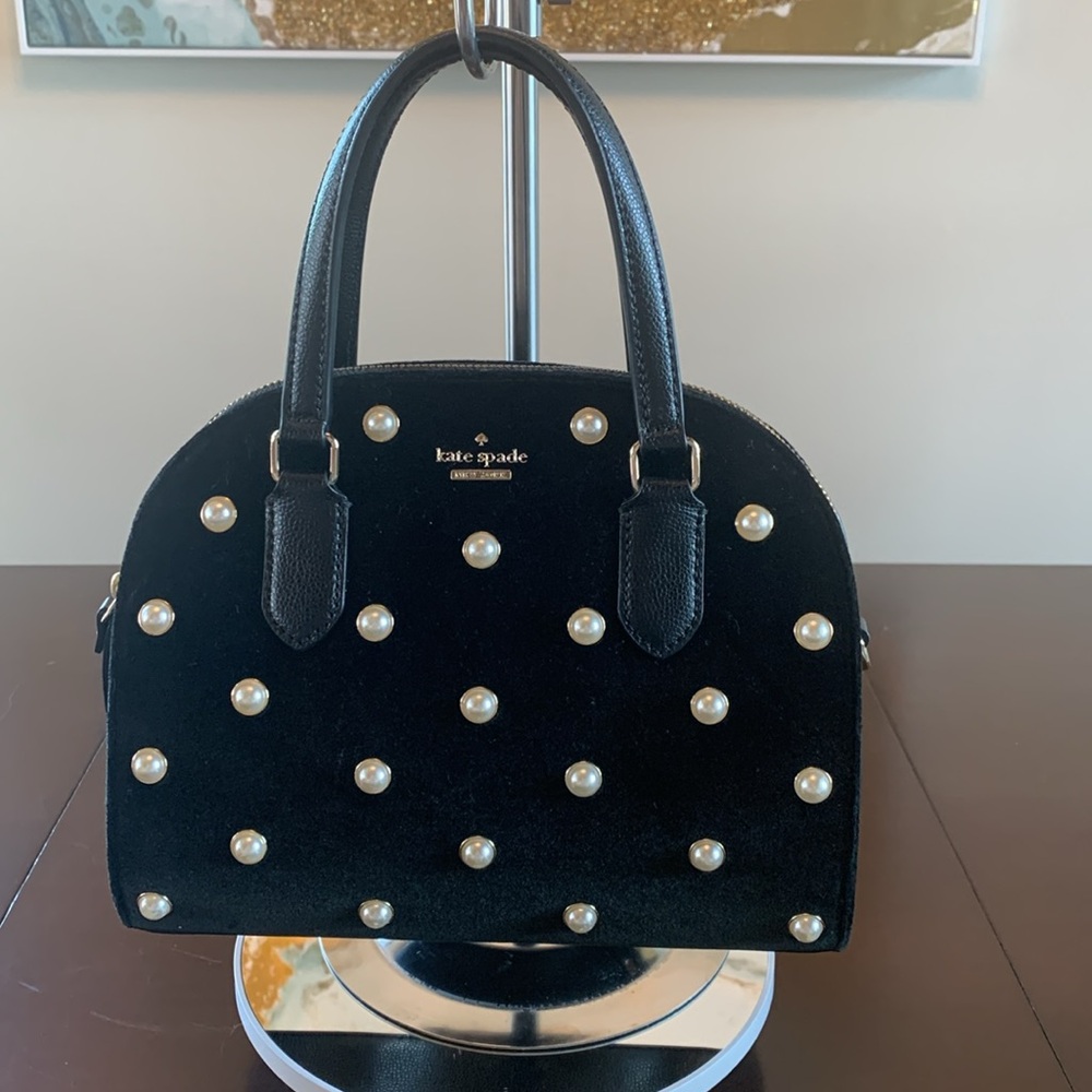 Kate Spade Mini Reilly velvet pearl bag EUC - Picture 3 of 17
